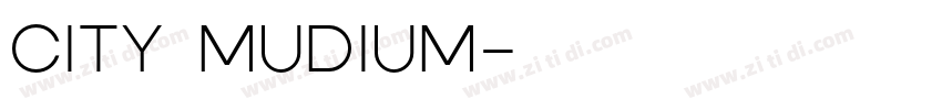 city mudium字体转换